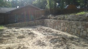 retaining wall construction azle texas 2