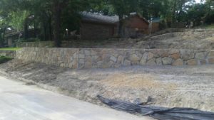 retaining wall construction azle